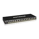 NETGEAR 16-Port PoE+ Gigabit Ethernet Unmanaged Essentials Switch (GS316PP) - with 16 x PoE+ @ 183W, Desktop or Wall Mount