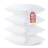 Set of 4 Pillow Protectors with Zipper King Size, Bed Bug and Dust Mite Proof Pillow Covers, Ultra Soft Pillow Encasements, Moisture Wicking and Waterproof Pillow Cases by Utopia Bedding (White)