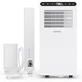 Garvee 8000 BTUs Portable Air Conditioner,Up to 350 Sq.Ft. Remote Control 48dB Portable AC Unit, Dehumidifier, Fan, Sleep, 24H Timer&Installation Kit, DOE Certified, Ceer 6.2, White+Black Panel