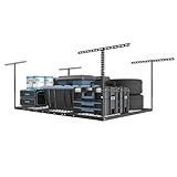 FLEXIMOUNTS 4x6 Overhead Garage Storage Adjustable Ceiling Rack 72" Length x 48" Width x 40" Height, 450lbs Weight Capacity, Black, Classic Series