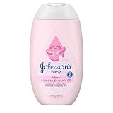 Johnson's Baby Lotion with Coconut Oil, Aloe Vera & Vitamin B5, 72 HR Hydration, Skin Moisturizer, Hypoallergenic, Newborn Safe, Protects From Dryness & Strengthens Skin, Baby Essentials, 13.6 fl. oz