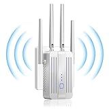 WiFi Extender Signal Booster for Home: Internet Repeater Range Covers Up to 9995 Sq.ft and 45+ Devices for House Wireless Office Basement (White, XL)