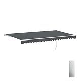 ALEKO Electric Patio Awning Caribbean White Frame 20x10 Gray