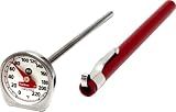 Rubbermaid Commercial Products Food/Meat Instant Read Thermometer, Pocket Size, Dishwasher Safe, Red, For Meat/Food Cooking and Grilling/Oven