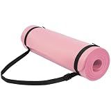Fitvids 1/2-inch Thick High Density Exercise Yoga Mat with Carrying Strap