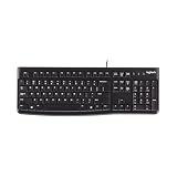 Logitech K120 Full Size Wired Keyboard USB Plug-and-Play Windows - Black
