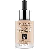 Catrice | HD Liquid Coverage Foundation | 24H Wear, Matte Finish, High Coverage, Waterproof Formula with Niacinamide | Vegan & Cruelty Free (010 | Light Beige)