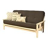 Kodiak Furniture 8" Full Size Spring Futon Mattress Replacement, Sleeper Sofa Bed Mattress, Linen Charcoal, Frame Not Included