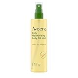 Aveeno Daily Moisturizing Dry Body Oil Mist with Oat & Jojoba Oil for Dry, Rough, Sensitive Skin, Lightweight, Non-Greasy, Body Spray, Paraben, Silicone & Phthalate-Free, 6.7 fl oz