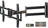 Perlegear Corner TV Wall Mount Long Arm TV Mount Bracket for 37-75 Inch TVs-Full Motion Wall Mount with 32.37” Extension & Swivel Articulating Arm & Tilt, MAX VESA 600x400mm, Holds up to 100 lbs