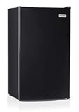 Igloo 3.2 Cu.Ft. Single Door Compact Refrigerator with Freezer - Slide Out Glass Shelf, Perfect for Homes, Offices, Dorms - Black