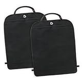 Munchkin® Back Seat Cover for Kids, Deluxe Kick Mats™ Car Seat Protector, Black, 2 Pack