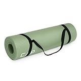 CAP Barbell High Density Exercise Yoga Mat with strap, 68"x24"x 1/2" - Sage Green