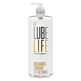 LubeLife Water-Based Lube – Personal Lubricant for Men, Women & Couples, Travel Size, Non-Staining, Easy Clean-Up, Toy-Safe, 32 Fl Oz
