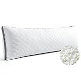 Rainmr Shredded Memory Foam Extra-Firm Body Pillow, Breathable Thick Body Pillow for Side Sleep, 20 x 54 Inches Long Hugging Bed Pillows for Adults,Big Support Full Body Pillow for Sleeping