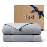 REST® Evercool® Cooling Comforter, King/Cali King, Blanket for Hot Sleepers, All Season Bedding for Night Sweats, Breathable Lightweight Duvet, 106x90 Inches, Cool Gray