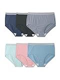 Fruit of the Loom womens Fit for Me Plus Size Underwear, Brief - Cotton Assorted, 10 US