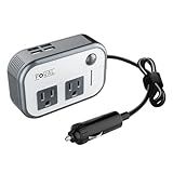 200W Car Power Inverter, FOVAL 12V DC to 110V AC Car Inverte with 4 USB Ports Car Outlet Adapter, Power Inverter for Vehicles, Car Plug Adapter Outlet for Laptop Computer Charger
