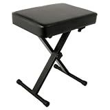 Yamaha OEM PKBB1 Adjustable Padded Keyboard X-Style Bench, Black, 19.5 inches