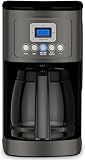 Cuisinart Coffee Maker, Perfecttemp 14-Cup Glass Carafe, Programmable Fully Automatic for Brew Strength Control & 1-4 Cup Setting, Black, Stainless Steel, DCC-3200BKSP1