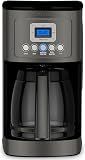Cuisinart 14-Cup Coffee Maker, Programmable PerfecTemp Glass Carafe Coffee Machine with 1-4 Cup Setting, Brew Strength Control and Pause, Stainless Steel, DCC-3200BKSNAS, Black