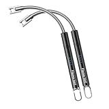 Flame bird 2 Packs Lighters Electric Candle Lighter Flameless Arc Windproof Flexible Long Neck USB Rechargeable Lighter Matches for BBQ Grill Fireworks Camping.(Black)