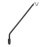 Kingsyard Heavy Duty Wall Mounted Deck Hook, 27"-39" Adjustable Metal Plant Wall Hanger for Hanging Bird Feeders, Planters, Lanterns, Wind Chimes, Wall Mounted