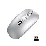 GAMINJA Ai Mouse with Voice Typing,Ai Smart Mouse Multi Language Voice to Text Recorder Ergonomic Silent Wireless BT Mouse 600mAH for Computer,PC,Laptop,2026 Upgraded(Silver)