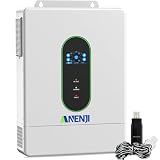 Aninerel 12000W Hybrid Solar Inverter 48V DC to 110/220V AC, Pure Sine Wave