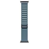 Apple Watch Band - Alpine Loop - 49mm - Light Blue - Large - Black Titanium Finish