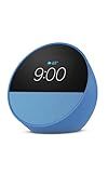 Amazon Echo Spot (newest model), Great for nightstands, offices and kitchens, Smart alarm clock with Alexa, Ocean Blue