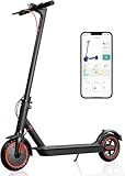 Adults Electric Scooter ,8.5"/10" Tires, 19/22Mph, 350W/500W Motor, 21-28 Miles Range, Folding E-Scooter with Dual Suspension and Braking System with App Control (W4-7.8Ah-350W)