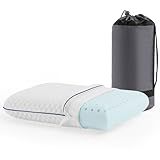 Weekender Gel Memory Foam Camping Pillow - Travel Essentials & Must Haves - Camping Gear & Accessories - Contouring Neck Support - Small Size Compatible for Car, Airplane, and Beach - 1 Pack