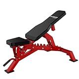 Strength Weight Bench 32 Adjustable Positions Training Benches - Heavy Duty Home Gym Equipment with 1300 LBS Weight Capacity Durable Steel Construction Incline Decline Bench for Full Body Workout (Red)