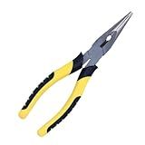 8-Inch Needle Nose Pliers: Paper Clamp Precision, Premium Heavy-Duty CRV Steel, Large Soft Grip with Wire Cutter,Chrome Vanadium Steel Long Nose Cutting Pliers