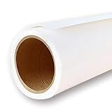 Yizhily Seamless Photography Photo Backdrop Background Paper for Photoshoot, Arctic White, 53''x16.5'