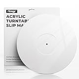 Facmogu 3mm White Acrylic Turntable Slipmat, 12In Vinyl Record Player Mats, Antistatic & Anti Vibration Record Platter Slip-Mat, Phonograph LP Record Mat, Reduce Noise & Tighter Bass Quality Slipmat