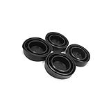 Motoforti Universal 4Pcs Black Rubber Housing Seal Cap Dust Cover for Car LED Headlight Long-Lasting