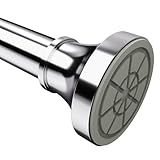 STARLATTA Shower Curtain Rod, 31-80 Inches Adjustable Tension Rod, 1-Inch Diameter Heavy Duty Rustproof Stainless Steel, No-Drill Spring Rod for Bathroom, Kitchen and Closet, Silver