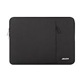 MOSISO Laptop Case 13.3 inch, 13-13.3 inch Laptop Sleeve Compatible with MacBook Air/Pro 13/Pro 14 M5 M4 M3 M2 M1, HP Dell ASUS Lenovo,Polyester Vertical Computer Sleeve Bag with Pocket, Black