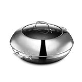 HexClad 14" Hybrid Nonstick Wok & Lid, Induction-Ready, Dishwasher Safe