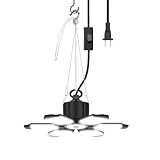 Linkable LED Shop Light with 6 Deformable Panels, 200W 6000K Plug in Garage Ceiling Lights, Hanging LED Garage Lights for Warehouse Barn Basement - 9.84ft Power Cord with On/Off Switch & US Plug