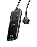Anker Prime Charging Station, 140W 6-in-1 Travel Power Strip, 5ft Detachable Extension Cord with Multiple Outlets, 2 AC, 2 USB C, 2 USB A, Desk Accessories, Home Office (Non-Battery/Wireless)