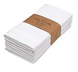Urban Villa White Cloth Napkins 100% Cotton Dinner Napkins (Set of 12) 18x18 Inches Absorbent Soft Durable Reusable and Washable Napkins - Ideal for Everyday Use Parties Wedding Spring Summer Easter