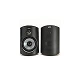 Polk Audio Atrium 4 Weatherproof Outdoor Speakers with Powerful Bass (Pair, Black), All-Weather Durability, Broad Sound Coverage, Speed-Lock Mounting System