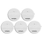 Glass Break Sensor 5 Pack, 125dB Loud Vibration Window Alarms for Home Security, Anti-Theft Protection with Adjustable Sensitivity Settings & Low Battery Indicator