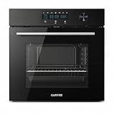 Garvee 24 Inch Built-in Single Wall Oven, 2.5 Cu.ft. Electric Oven with 5 Cooking Functions, 3000W Power, Touch and Knob Control, Low-e Glass Door & Cooling Fan, Easy Clean Enamel, Black