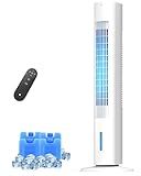 AIRTHRYL Windowless Portable Air Conditioner, 35" Evaporative Air Cooler with Remote, 3 Speeds, Large Water Tank, Oscillating Cooling Fan, 7H Smart Timer, Quiet Swamp Cooler for Home Bedroom White