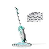 Shark Steam Mop for Sealed Hard Floors with 2 Dirt Grip Pads, White, S1000