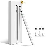 Pencil for Apple iPad 11th/10th/9th, 2X Fast Charge Stylus Pen for iPad, Palm Rejection, Tilt Sensitivity, Compatible with iPad A16/10/9/8/7/6, Pro M4/13/12.9"/11", Air M3/M2/5/4/3, Mini 7/6/5